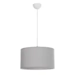 GloboStar® LOFTY 204-0093 Μοντέρνο Κρεμαστό Φωτιστικό Kαπέλο Μονόφωτο 1 x E27 IP20 Γκρι Ύφασμα - Μ38 x Π38 x Υ70cm - Image 3