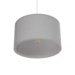 GloboStar® LOFTY 204-0093 Μοντέρνο Κρεμαστό Φωτιστικό Kαπέλο Μονόφωτο 1 x E27 IP20 Γκρι Ύφασμα - Μ38 x Π38 x Υ70cm - Image 5