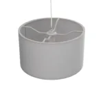 GloboStar® LOFTY 204-0093 Μοντέρνο Κρεμαστό Φωτιστικό Kαπέλο Μονόφωτο 1 x E27 IP20 Γκρι Ύφασμα - Μ38 x Π38 x Υ70cm - Image 6