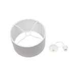 GloboStar® LOFTY 204-0093 Μοντέρνο Κρεμαστό Φωτιστικό Kαπέλο Μονόφωτο 1 x E27 IP20 Γκρι Ύφασμα - Μ38 x Π38 x Υ70cm - Image 9