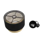 GloboStar® BIGGIE 204-0098 Μοντέρνο Κρεμαστό Φωτιστικό Kαπέλο Μονόφωτο 1 x E27 IP20 Μαύρο Ύφασμα με Μπεζ Rattan - Μ30 x Π30 x Υ70cm - Image 10