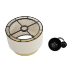 GloboStar® BIGGIE 204-0099 Μοντέρνο Κρεμαστό Φωτιστικό Kαπέλο Μονόφωτο 1 x E27 IP20 Μπεζ  Ύφασμα με Μπεζ Rattan - Μ30 x Π30 x Υ70cm - Image 10
