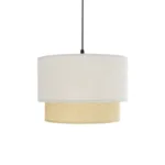 GloboStar® BIGGIE 204-0099 Μοντέρνο Κρεμαστό Φωτιστικό Kαπέλο Μονόφωτο 1 x E27 IP20 Μπεζ  Ύφασμα με Μπεζ Rattan - Μ30 x Π30 x Υ70cm - Image 4