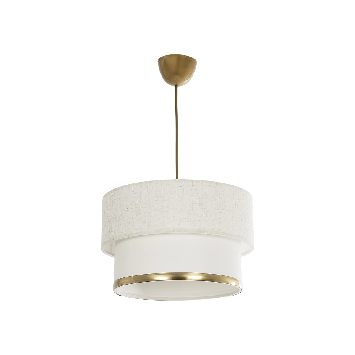 GloboStar® FOCUS 204-0100 Μοντέρνο Κρεμαστό Φωτιστικό Kαπέλο Μονόφωτο 1 x E27 IP20 Λευκό Ύφασμα - Μ30 x Π30 x Υ70cm - Image 3