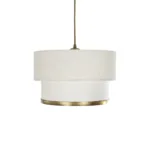 GloboStar® FOCUS 204-0100 Μοντέρνο Κρεμαστό Φωτιστικό Kαπέλο Μονόφωτο 1 x E27 IP20 Λευκό Ύφασμα - Μ30 x Π30 x Υ70cm - Image 4