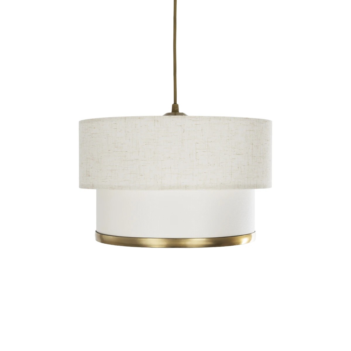 GloboStar® FOCUS 204-0100 Μοντέρνο Κρεμαστό Φωτιστικό Kαπέλο Μονόφωτο 1 x E27 IP20 Λευκό Ύφασμα - Μ30 x Π30 x Υ70cm - Image 4