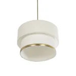 GloboStar® FOCUS 204-0100 Μοντέρνο Κρεμαστό Φωτιστικό Kαπέλο Μονόφωτο 1 x E27 IP20 Λευκό Ύφασμα - Μ30 x Π30 x Υ70cm - Image 5