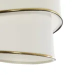 GloboStar® CYCLOP 204-0102 Μοντέρνο Κρεμαστό Φωτιστικό Kαπέλο Μονόφωτο 1 x E27 IP20 Μπεζ & Λευκό Ύφασμα - Μ30 x Π30 x Υ70cm - Image 7