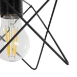 GloboStar® PATRICK 204-0109 Μοντέρνο Κρεμαστό Φωτιστικό Πλέγμα Μονόφωτο 1 x E27 IP20 Μαύρο Μέταλλο - Μ25 x Π25 x Υ55cm - Image 7
