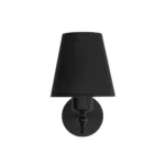 GloboStar® PAM 204-0113 Μοντέρνο Επιτοίχειο Φωτιστικό Aπλίκα Μονόφωτο 1 x E27 IP20 Μαύρο Μέταλλο με Μαύρο Ύφασμα - Μ23 x Π23 x Υ17cm - Image 3