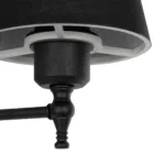 GloboStar® PAM 204-0113 Μοντέρνο Επιτοίχειο Φωτιστικό Aπλίκα Μονόφωτο 1 x E27 IP20 Μαύρο Μέταλλο με Μαύρο Ύφασμα - Μ23 x Π23 x Υ17cm - Image 6
