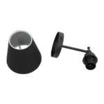 GloboStar® PAM 204-0113 Μοντέρνο Επιτοίχειο Φωτιστικό Aπλίκα Μονόφωτο 1 x E27 IP20 Μαύρο Μέταλλο με Μαύρο Ύφασμα - Μ23 x Π23 x Υ17cm - Image 8