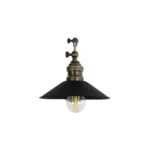 GloboStar® HAWK 204-0114 Μοντέρνο Επιτοίχειο Φωτιστικό Απλίκα Μονόφωτο 1 x E27 IP20 Χρυσό Μέταλλο με Μαύρο Πλαστικό - Μ21,5 x Π21,5 x Υ52cm - Image 3