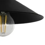 GloboStar® HAWK 204-0114 Μοντέρνο Επιτοίχειο Φωτιστικό Απλίκα Μονόφωτο 1 x E27 IP20 Χρυσό Μέταλλο με Μαύρο Πλαστικό - Μ21,5 x Π21,5 x Υ52cm - Image 6