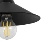 GloboStar® CATERPILLAR 204-0115 Μοντέρνο Επιτοίχειο Φωτιστικό Απλίκα Μονόφωτο 1 x E27 IP20 Μαύρο Μέταλλο - Μ21,5 x Π21,5 x Υ27cm - Image 5
