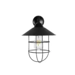 GloboStar® CAT 204-0116 Μοντέρνο Επιτοίχειο Φωτιστικό Απλίκα Μονόφωτο 1 x E27 IP20 Μαύρο Μέταλλο - Μ23 x Π23 x Υ27cm - Image 3