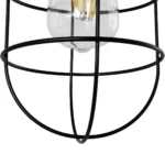 GloboStar® CAT 204-0116 Μοντέρνο Επιτοίχειο Φωτιστικό Απλίκα Μονόφωτο 1 x E27 IP20 Μαύρο Μέταλλο - Μ23 x Π23 x Υ27cm - Image 5