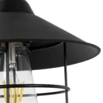 GloboStar® CAT 204-0116 Μοντέρνο Επιτοίχειο Φωτιστικό Απλίκα Μονόφωτο 1 x E27 IP20 Μαύρο Μέταλλο - Μ23 x Π23 x Υ27cm - Image 6