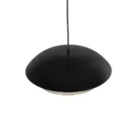 GloboStar® AURA 204-0117 Μοντέρνο Κρεμαστό Φωτιστικό Καμπάνα Μονόφωτο 1 x E27 IP20 Μαύρο & Λευκό Μέταλλο - Μ31 x Π31 x Υ27cm - Image 6