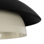 GloboStar® AURA 204-0117 Μοντέρνο Κρεμαστό Φωτιστικό Καμπάνα Μονόφωτο 1 x E27 IP20 Μαύρο & Λευκό Μέταλλο - Μ31 x Π31 x Υ27cm - Image 7