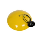 GloboStar® AURA 204-0118 Μοντέρνο Κρεμαστό Φωτιστικό Καμπάνα Μονόφωτο 1 x E27 IP20 Κίτρινο & Λευκό Μέταλλο - Μ31 x Π31 x Υ27cm - Image 10
