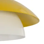 GloboStar® AURA 204-0118 Μοντέρνο Κρεμαστό Φωτιστικό Καμπάνα Μονόφωτο 1 x E27 IP20 Κίτρινο & Λευκό Μέταλλο - Μ31 x Π31 x Υ27cm - Image 7