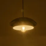 GloboStar® AURA 204-0119 Μοντέρνο Κρεμαστό Φωτιστικό Καμπάνα Μονόφωτο 1 x E27 IP20 Πράσινο & Λευκό Μέταλλο - Μ31 x Π31 x Υ27cm - Image 2