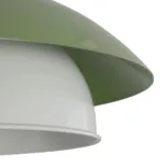 GloboStar® AURA 204-0119 Μοντέρνο Κρεμαστό Φωτιστικό Καμπάνα Μονόφωτο 1 x E27 IP20 Πράσινο & Λευκό Μέταλλο - Μ31 x Π31 x Υ27cm - Image 7
