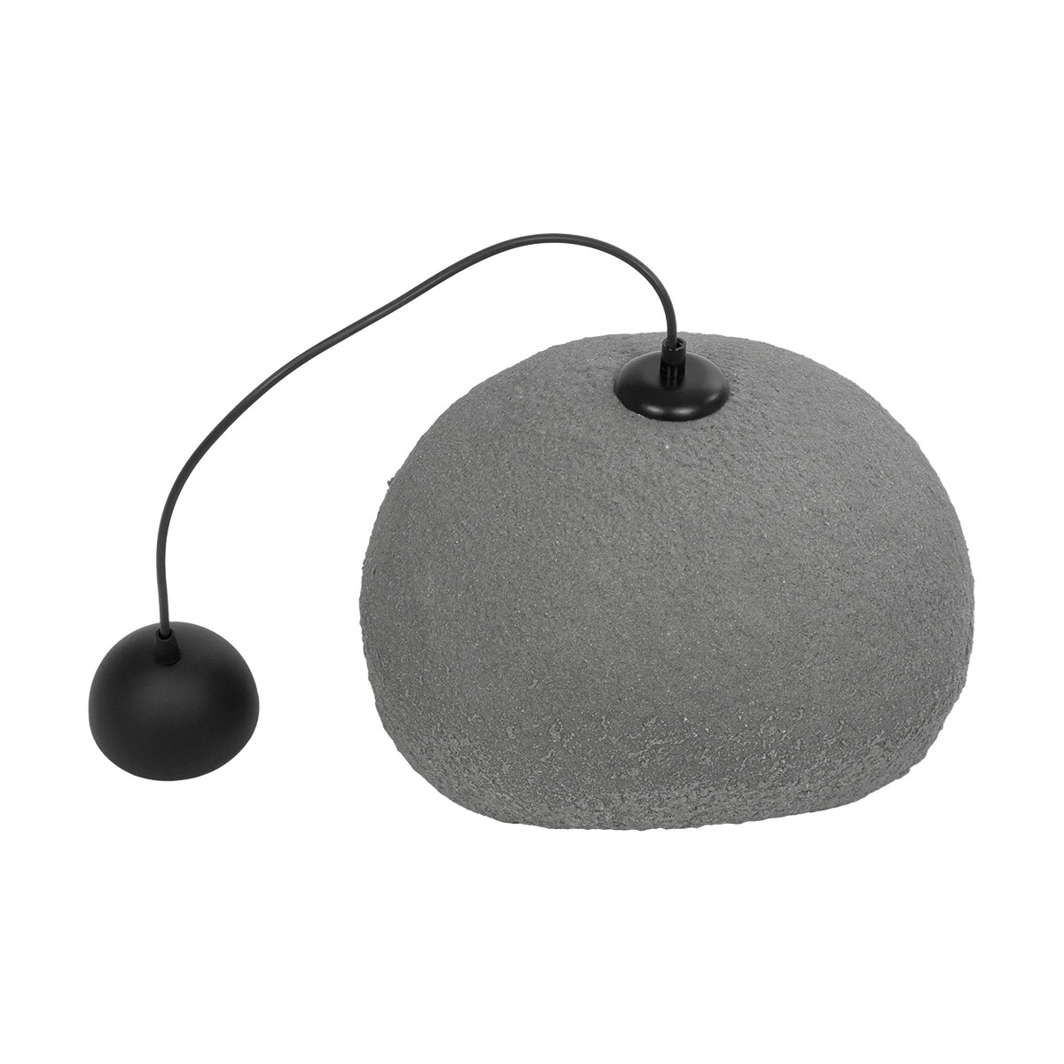 GloboStar® STONE 204-0122 Μοντέρνο Κρεμαστό Φωτιστικό Καμπάνα Μονόφωτο 1 x E27 IP20 Γκρι Πολυστερίνη με Γκρι Ρητίνη - Μ31.5 x Π35 x Υ26cm - Image 10