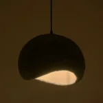 GloboStar® STONE 204-0122 Μοντέρνο Κρεμαστό Φωτιστικό Καμπάνα Μονόφωτο 1 x E27 IP20 Γκρι Πολυστερίνη με Γκρι Ρητίνη - Μ31.5 x Π35 x Υ26cm - Image 2