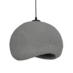 GloboStar® STONE 204-0122 Μοντέρνο Κρεμαστό Φωτιστικό Καμπάνα Μονόφωτο 1 x E27 IP20 Γκρι Πολυστερίνη με Γκρι Ρητίνη - Μ31.5 x Π35 x Υ26cm - Image 4
