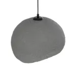 GloboStar® STONE 204-0122 Μοντέρνο Κρεμαστό Φωτιστικό Καμπάνα Μονόφωτο 1 x E27 IP20 Γκρι Πολυστερίνη με Γκρι Ρητίνη - Μ31.5 x Π35 x Υ26cm - Image 6