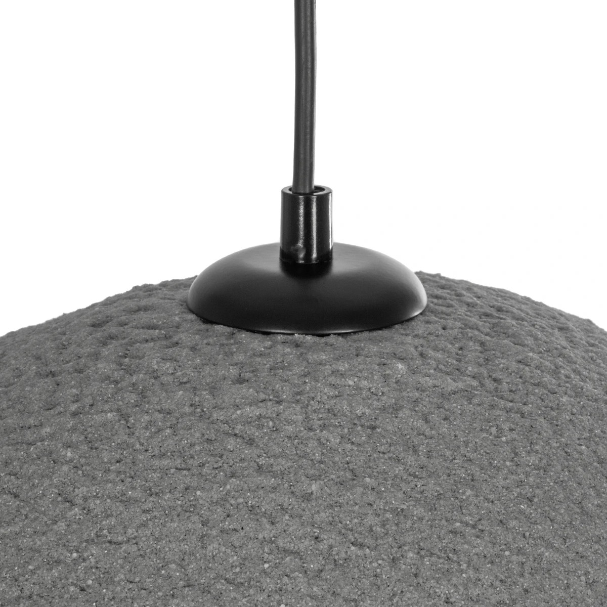 GloboStar® STONE 204-0122 Μοντέρνο Κρεμαστό Φωτιστικό Καμπάνα Μονόφωτο 1 x E27 IP20 Γκρι Πολυστερίνη με Γκρι Ρητίνη - Μ31.5 x Π35 x Υ26cm - Image 8