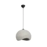 GloboStar® STONE 204-0123 Μοντέρνο Κρεμαστό Φωτιστικό Καμπάνα Μονόφωτο 1 x E27 IP20 Μπεζ Πολυστερίνη με Μπεζ Ρητίνη - Μ31.5 x Π35 x Υ26cm - Image 3