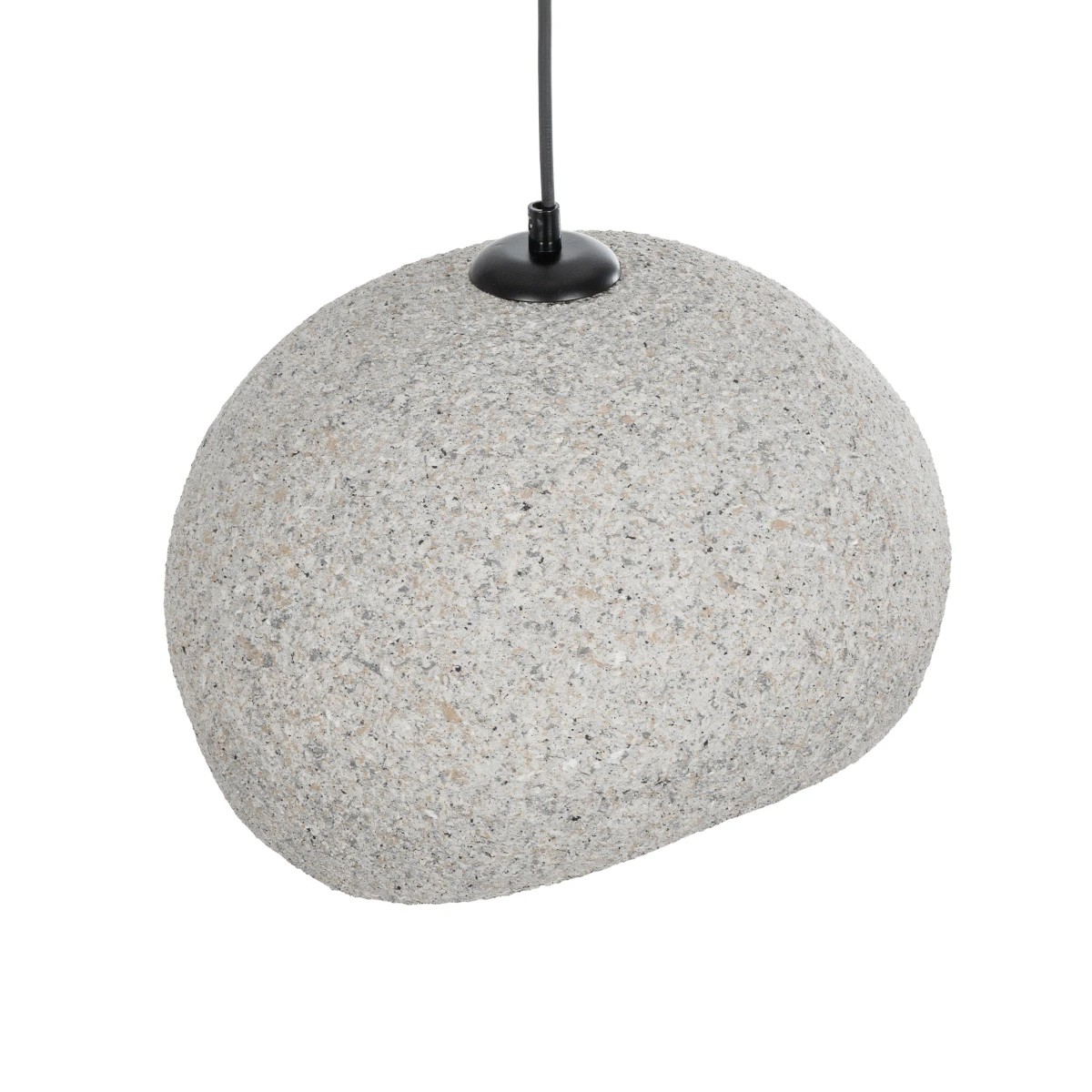 GloboStar® STONE 204-0123 Μοντέρνο Κρεμαστό Φωτιστικό Καμπάνα Μονόφωτο 1 x E27 IP20 Μπεζ Πολυστερίνη με Μπεζ Ρητίνη - Μ31.5 x Π35 x Υ26cm - Image 6