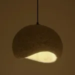 GloboStar® STONE 204-0124 Μοντέρνο Κρεμαστό Φωτιστικό Καμπάνα Μονόφωτο 1 x E27 IP20 Γκρι Πολυστερίνη με Γκρι Ρητίνη - Μ31.5 x Π35 x Υ26cm - Image 2