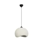 GloboStar® STONE 204-0124 Μοντέρνο Κρεμαστό Φωτιστικό Καμπάνα Μονόφωτο 1 x E27 IP20 Γκρι Πολυστερίνη με Γκρι Ρητίνη - Μ31.5 x Π35 x Υ26cm - Image 3