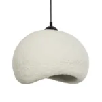 GloboStar® STONE 204-0124 Μοντέρνο Κρεμαστό Φωτιστικό Καμπάνα Μονόφωτο 1 x E27 IP20 Γκρι Πολυστερίνη με Γκρι Ρητίνη - Μ31.5 x Π35 x Υ26cm - Image 4