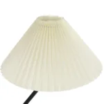 GloboStar® FLY 204-0127 Μοντέρνο Eπιδαπέδιο Φωτιστικό Μονόφωτο 1 x E27 IP20 Μαύρο & Χρυσό Μέταλλο με Μπεζ Ύφασμα - Μ38 x Π38 x Υ155cm - Image 7