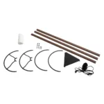 GloboStar® SHELF 204-0129 Μοντέρνο Eπιδαπέδιο Φωτιστικό Μονόφωτο 1 x E27 IP20 Καφέ Ξύλο με Μπεζ Ύφασμα - Μ38 x Π38 x Υ135cm - Image 9