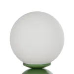 GloboStar® MAGIC 204-0130 Μοντέρνο Eπιτραπέζιο Φωτιστικό Μονόφωτο 1 x E27 IP20 Πράσινο Μέταλλο με Λευκό Γυαλί - Μ13 x Π13 x Υ28cm - Image 6