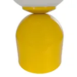 GloboStar® MAGIC 204-0131 Μοντέρνο Eπιτραπέζιο Φωτιστικό Μονόφωτο 1 x E27 IP20 Κίτρινο Μέταλλο με Λευκό Γυαλί - Μ13 x Π13 x Υ28cm - Image 7