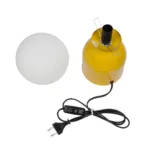 GloboStar® MAGIC 204-0131 Μοντέρνο Eπιτραπέζιο Φωτιστικό Μονόφωτο 1 x E27 IP20 Κίτρινο Μέταλλο με Λευκό Γυαλί - Μ13 x Π13 x Υ28cm - Image 9