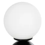 GloboStar® MAGIC 204-0132 Μοντέρνο Eπιτραπέζιο Φωτιστικό Μονόφωτο 1 x E27 IP20 Μαύρο Μέταλλο με Λευκό Γυαλί - Μ13 x Π13 x Υ28cm - Image 6