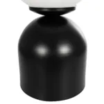 GloboStar® MAGIC 204-0132 Μοντέρνο Eπιτραπέζιο Φωτιστικό Μονόφωτο 1 x E27 IP20 Μαύρο Μέταλλο με Λευκό Γυαλί - Μ13 x Π13 x Υ28cm - Image 7