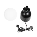 GloboStar® MAGIC 204-0132 Μοντέρνο Eπιτραπέζιο Φωτιστικό Μονόφωτο 1 x E27 IP20 Μαύρο Μέταλλο με Λευκό Γυαλί - Μ13 x Π13 x Υ28cm - Image 9