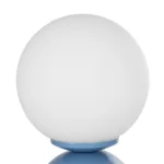 GloboStar® MAGIC 204-0133 Μοντέρνο Eπιτραπέζιο Φωτιστικό Μονόφωτο 1 x E27 IP20 Μπλε Μέταλλο με Λευκό Γυαλί - Μ13 x Π13 x Υ28cm - Image 6