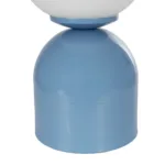 GloboStar® MAGIC 204-0133 Μοντέρνο Eπιτραπέζιο Φωτιστικό Μονόφωτο 1 x E27 IP20 Μπλε Μέταλλο με Λευκό Γυαλί - Μ13 x Π13 x Υ28cm - Image 7