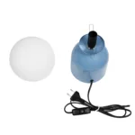 GloboStar® MAGIC 204-0133 Μοντέρνο Eπιτραπέζιο Φωτιστικό Μονόφωτο 1 x E27 IP20 Μπλε Μέταλλο με Λευκό Γυαλί - Μ13 x Π13 x Υ28cm - Image 9