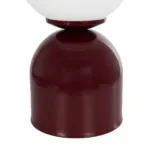GloboStar® MAGIC 204-0135 Μοντέρνο Eπιτραπέζιο Φωτιστικό Μονόφωτο 1 x E27 IP20 Κόκκινο Μέταλλο με Λευκό Γυαλί - Μ13 x Π13 x Υ28cm - Image 7